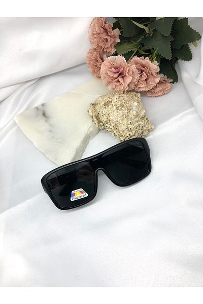 Di Caprio Raso Rectangular Matte Black Men's Sunglasses