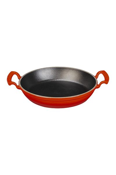 Lava 24cm Red Cast Round Pan Solid - Double Handle Iron
