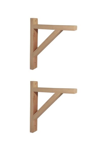 Ahtek Natural Wooden Shelf Leg 2 Pcs