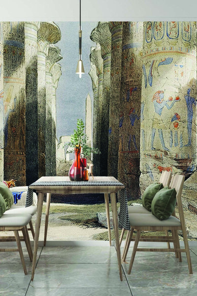 Dekoros Thebes Karnak Tapınağı Büyük Salon Poster Duvar Kağıtları