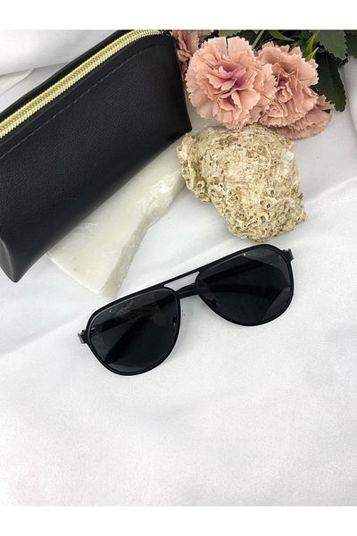 Di Caprio Jen Damla Polarized Black Men's Sunglasses