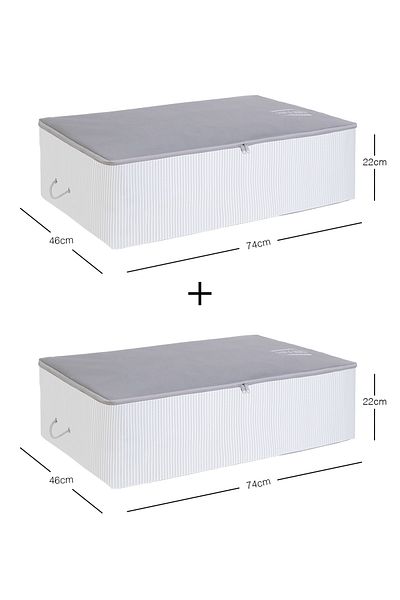 Ocean Home Textile 2 db Mega méretű szürke cuccok és cuccok ágyalap párna paplan pulóver Hurcu 74x46x22