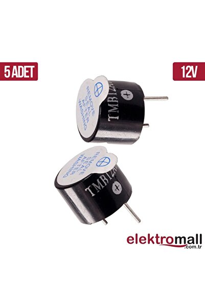 ELEKTROMALL 12v 12mm Aktif Buzzer - 5 Adet