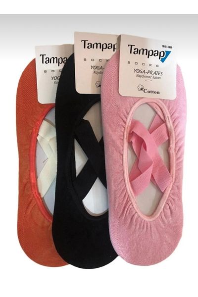 Fancy Non-Slip Sole Women's Dance Pilates and Yoga Socks 3 Pack