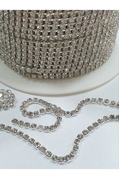 CRYSTALSHOP Stone Strip - Ss8 (2 mm) Carcasă argintie (3 METRI)
