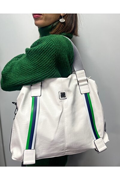 SHEBELLA ÇANTA Shebella Kadın Beyaz Renk Şık Spor Sade Omuz Çantası 2030 Polo...