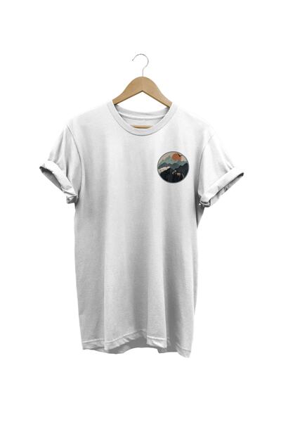 WİDİ Japan Štampano bela T-shirt