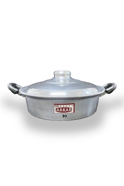 YILDIZ ARKAR Alüminyum Basık Tava Pilav Kızartma Tenceresi 30 Cm.