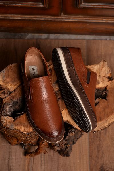 Pierre Cardin Ανδρικά 100% δερμάτινα καφέ παπούτσια casual μοντέλο που παρέχει κομψότητα και άνεση μαζί με καινοτόμο στυλ