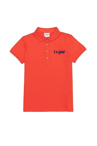 U.S. Polo Assn. Tricou roșu pentru fetiță