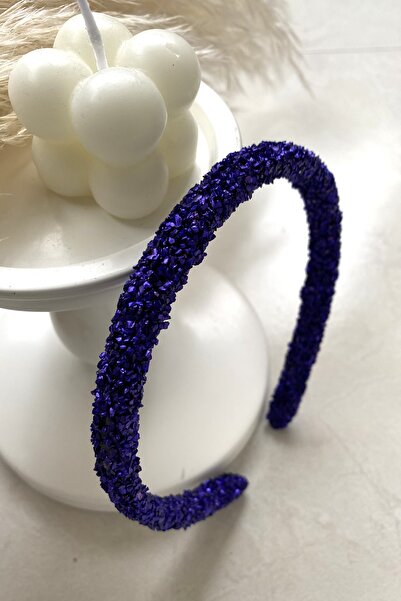 Tahtakaledeyim تاج شعر نسائي من الحجر الطبيعي لون أزرق ليلي، تاج على شكل شريط شعر