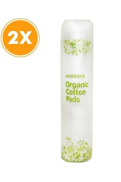 Watsons Organic Makeup Remover Cotton 100 Pieces X2