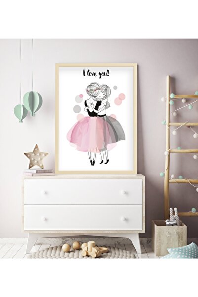 Ya&mu Tablosetleri 1 Adet 33 X 44cm Büyük Boy Ahşap Beyaz Çerçeveli Bebek, Ço...