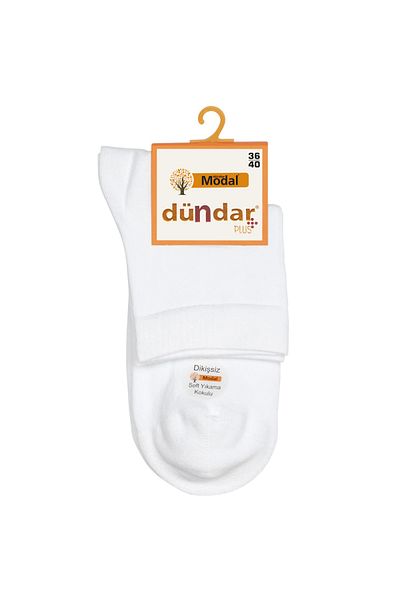 Dündar 6ili Plus Women's Modal Conch Booties White