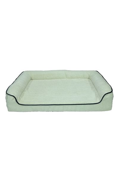 viscopet Premium Sofa Block with Sunger and Mattress Zippered Washable Dog Bed-s-cream