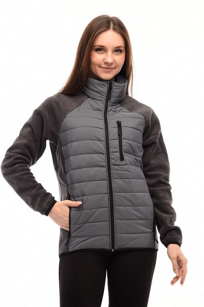 GHASSY CO. Jachetă din fleece cu fermoar complet din puf, izolată, hibridă