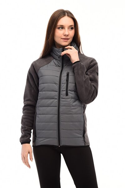 GHASSY CO. Insulated Hybrid Hiking Lightweight Down Full Zipper Fleece Jacket