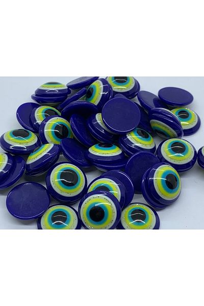 Cem Davetiye Decoration Stone Evil Eye Bead 16mm 1000 Pieces Plastic Glittered Stones