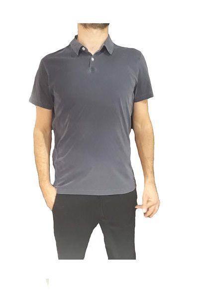 HNS Ανδρικό T-shirt Lux - M.p. Λεπτός γιακάς, Καπνιστός, S - St04006-26068