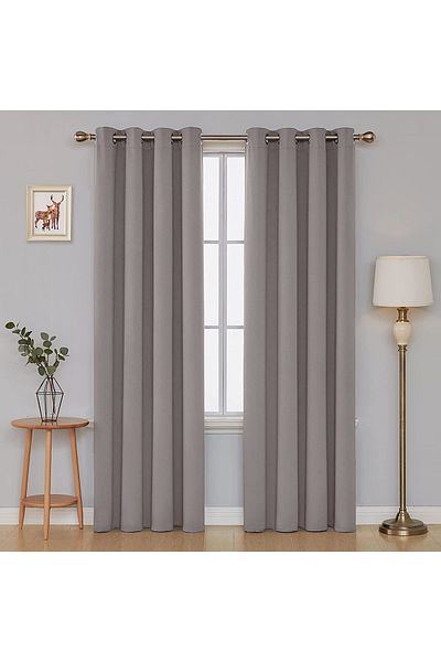 De'Vor Velvet Textured Background Curtain with Bird Eyes Suitable for Planting Rustic - Mink Background Curtain