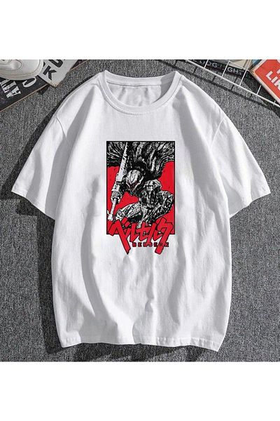 Touz Μπλουζάκι Haraju Berserk White Unisex Oversize