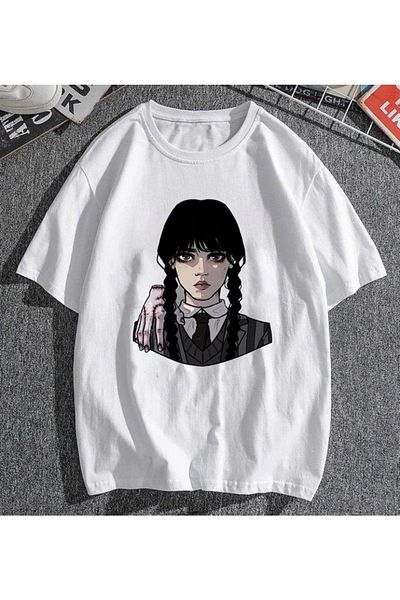 Touz Wednesday White Unisex Oversize Niiss Boutique T-shirt