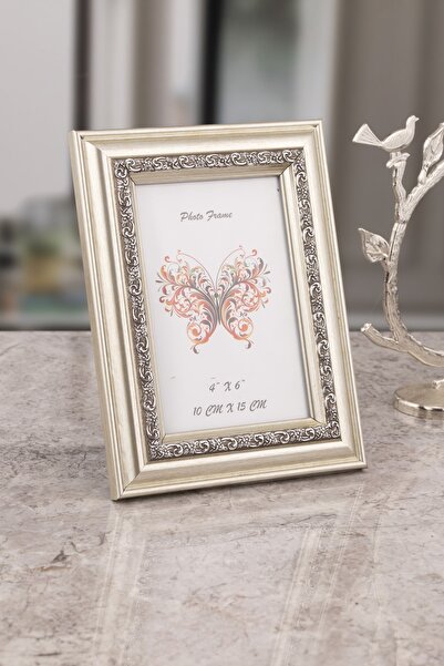 Seniste إطار صورة مزخرف صغير من مودينا باللون الفضي قابل للتعديل وقابل للتعلي...
