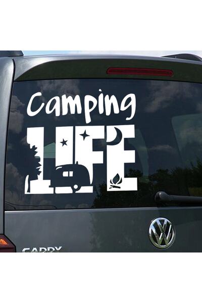 Melek Pazarı 15 X 15 Cm Camping Life, Caravan Camp Sticker, Caravan Sticker