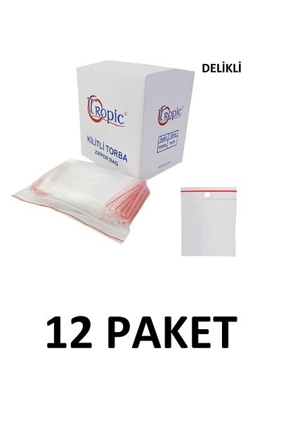 Tropic 12 Pack Hanging Perforated Ziplock Bag Ziplock Bag 5x5 Cm (2000 Pieces)