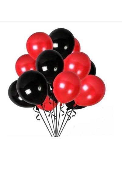 kullanatparti 30 Adet Kırmızı Siyah Balon Uğur Böceği Balon Konsept Ve Balon ...