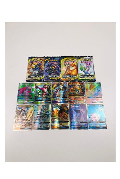 Abetto Market Pokemon Card 4 Pack Unbroken Card 10 Pieces Gx Card and Pokemon