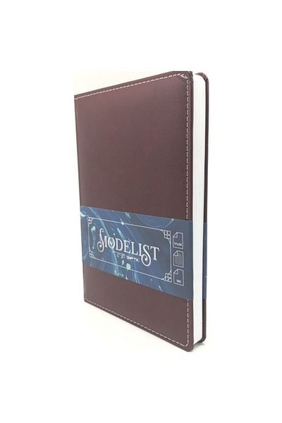 Gıpta Modelist Ip Dkş Notebook cu capac din piele 160 Yp Necăptușit simplu 1605 Roșu Claret