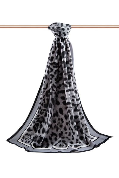 Vissona Γυναικείο σάλι πολυτελείας Medina Silver Silver-5