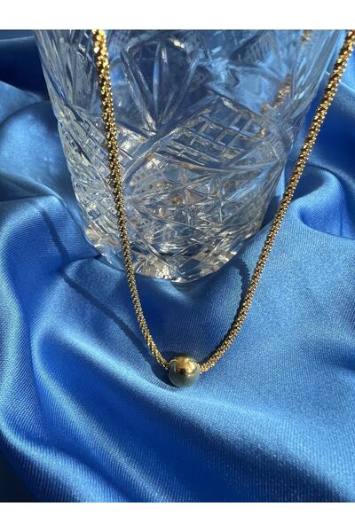 stainles steel قلادة من الفولاذ بتفاصيل كرة سلسلة ملتوية