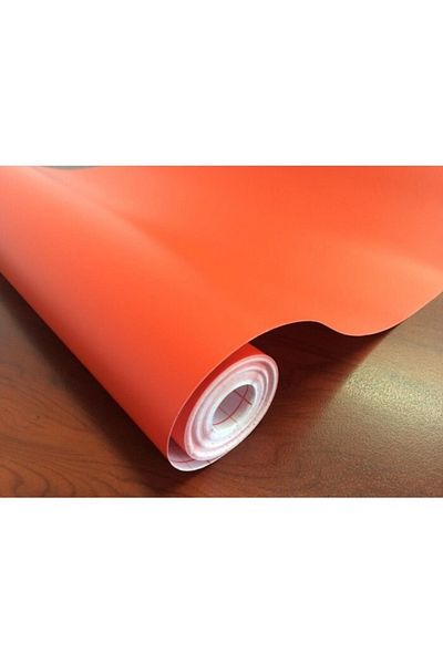 Baskı Madeni 40cm Matte Orange Adhesive Coating Foil - 1 Meter