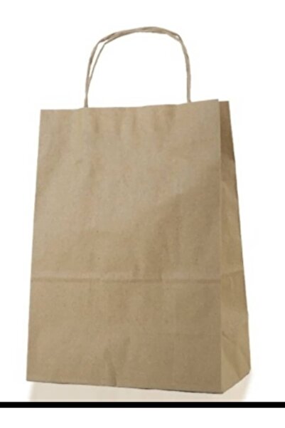 Glora Kağıt Çanta Kraft Büküm Sap 25*31*12 100 Adet