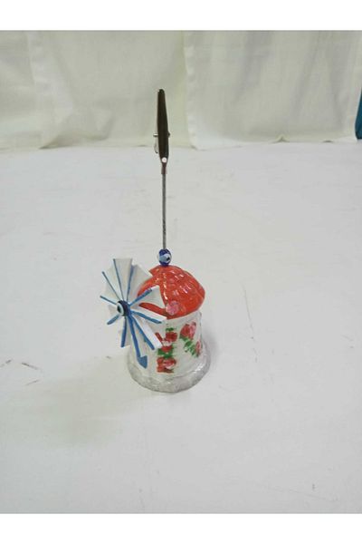 TÜRKÜ HEDİYELİK Windmill Decorative Note Holder - Note Holder - Metal Pincer Note Holder - Handmade - Photo Holder