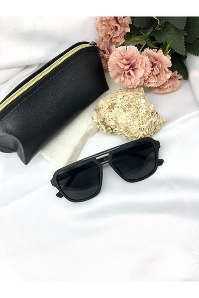 Di Caprio Kander Square Black Men's Sunglasses
