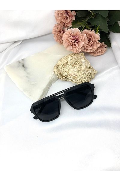 Di Caprio Kander Square Black Men's Sunglasses