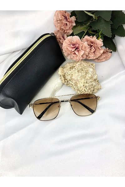 Di Caprio Kers Oval Light Brown Men's Sunglasses