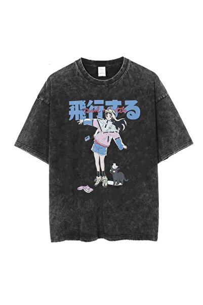 Touz Tricou Vintage Oversize Girl and Floor - Votinity Lavabil