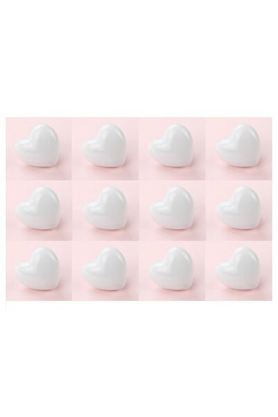kralkulp 12 White Color Heart Handles