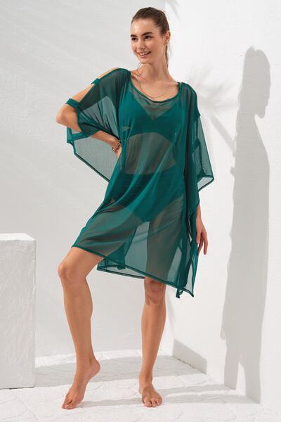 Pierre Cardin Kolu Bant Detaylı Tunik Pareo Yeşil 231802