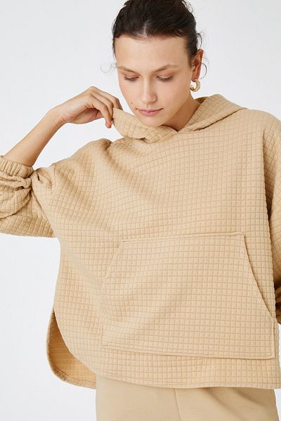 Koton Women's Beige Sweatshirt 3WAK10174EK