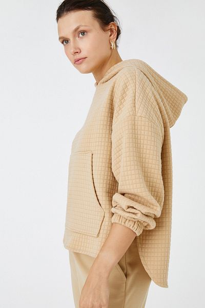 Koton Women's Beige Sweatshirt 3WAK10174EK