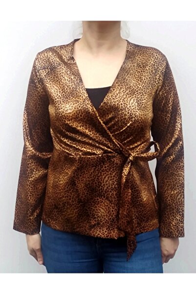 Hepsibitarz Kadın Leopar Şık Bluz