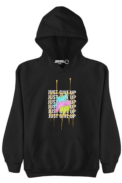 Edizel Hanorac negru cu glugă unisex