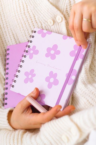 Matt Notebook 15x15 Cm Square Set of 2 Spiral Indefinite Planner Agenda and Notebook Papatya