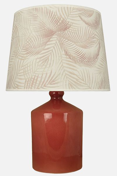 Qdec Ceramic Cube Vase Lampshade Brown Red - Tropical