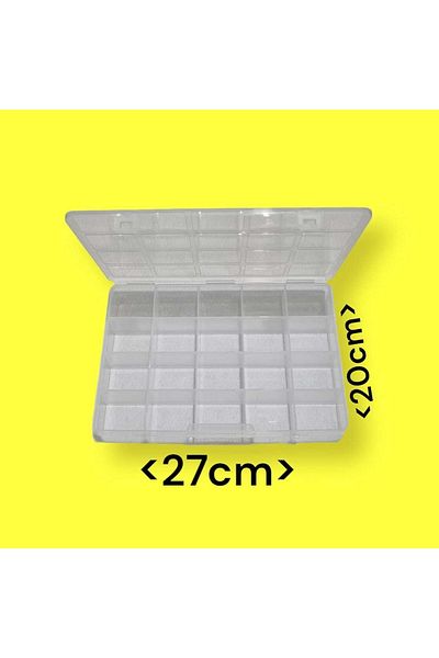 erdoğan hobi Organizer Box with Lid 20 Compartments Bead Box Material Box Organizing Box Multi-Purpose Box